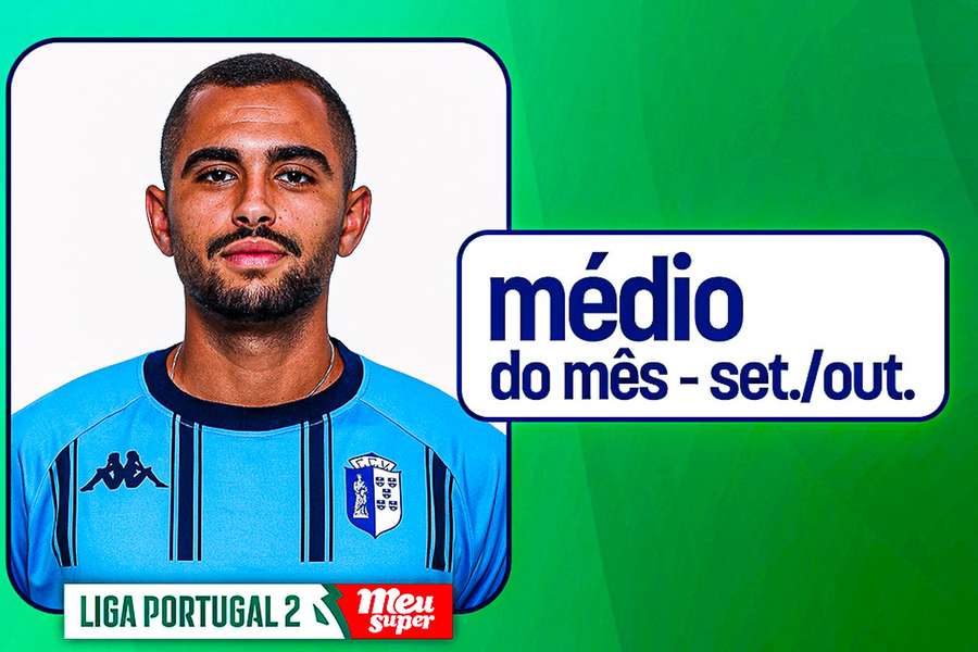 Moha Moukhliss, médio do mês na Liga 2