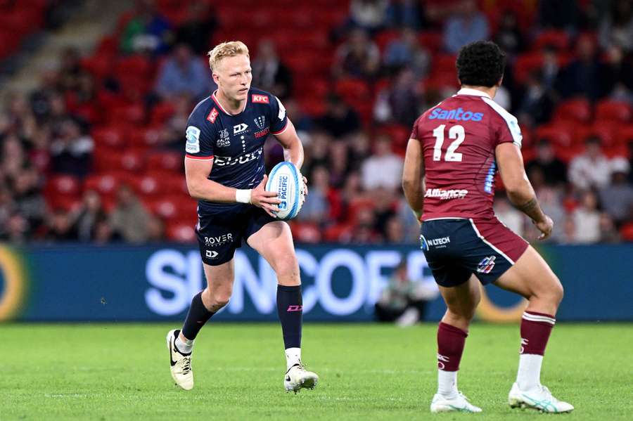 Carter Gordon in action for the now-defunct Melbourne Rebels during the 2024 Super Rugby season.