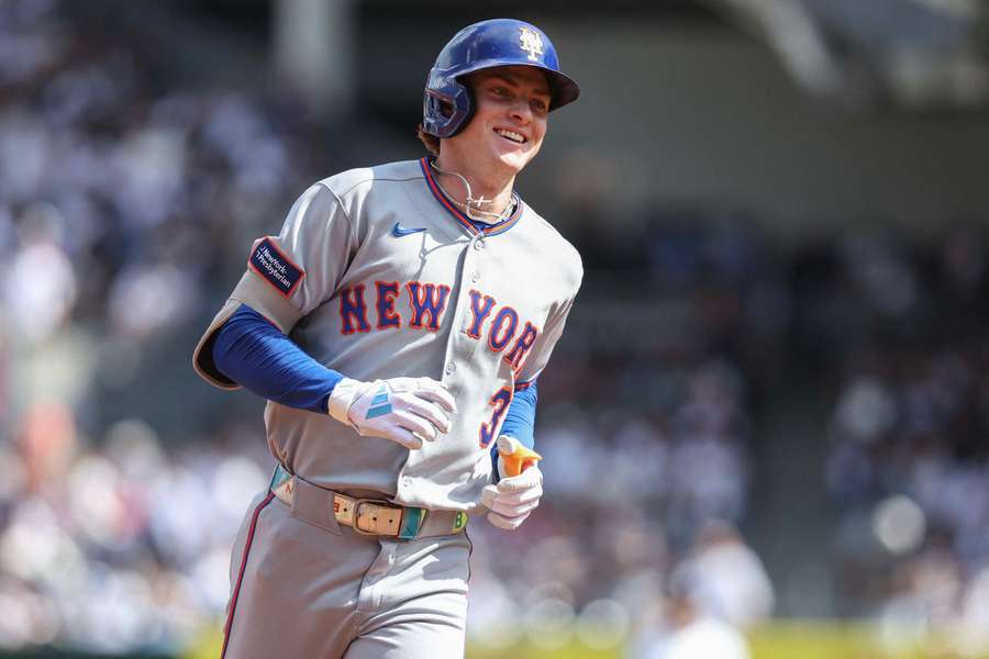 New York Mets' Carson Benge smiling (2026) New York Mets' Carson Benge smiling (2026)