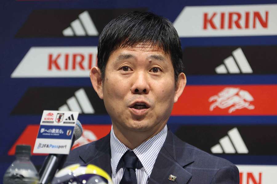 Hajime Moriyasu speaks to the Japanese media to announce his squad for their March World Cup qualifiers.