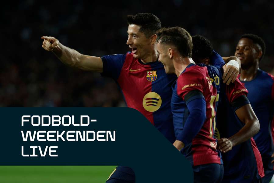 Robert Lewandowski skal søndag forsøge at sparke Barça tilbage på førstepladsen i La Liga.