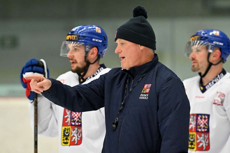 Radim Rulík na tréninku národního týmu.