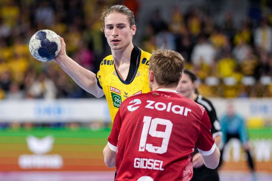 Knorr and Gidsel i action during a previous encounter between Rhein-Neckar Löwen and Füchse Berlin