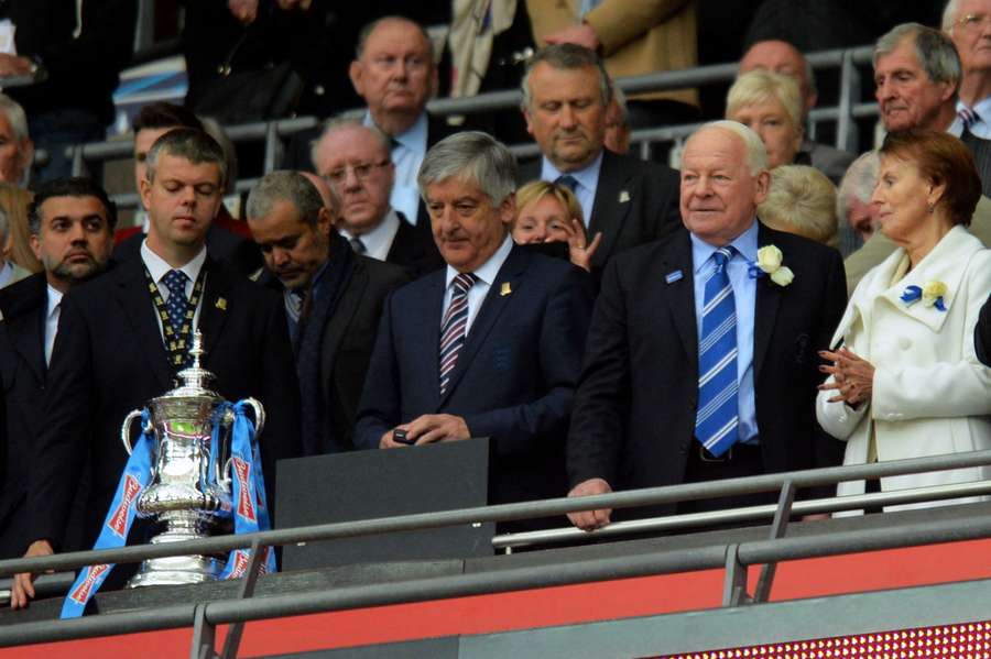 David Bernstein looks on before Man City lift the FA Cup David Bernstein looks on before Man City lift the FA Cup