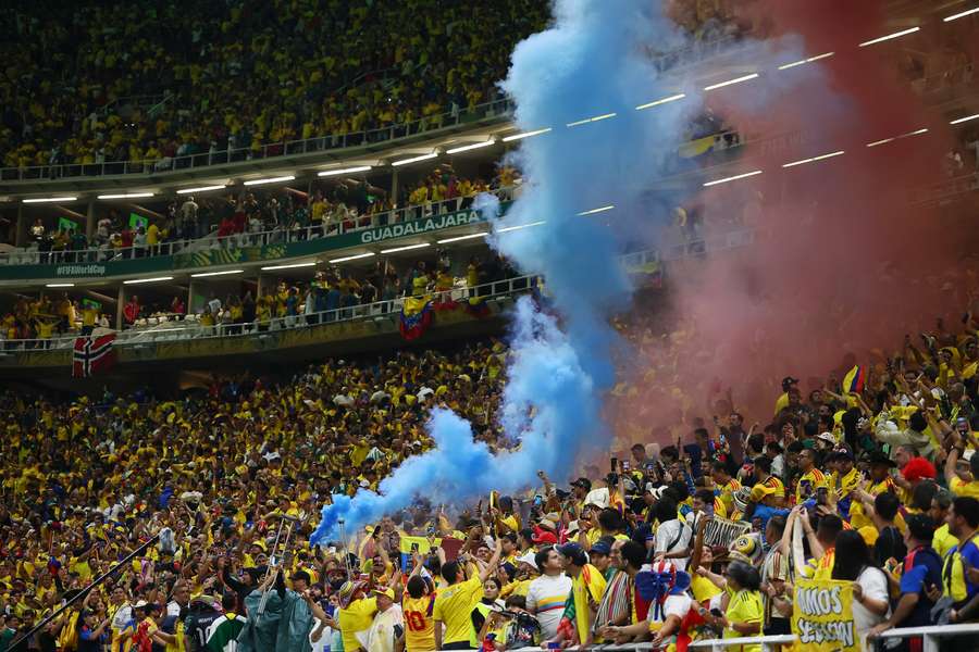 Torcida colombiana lotou jogo contra RD Congo