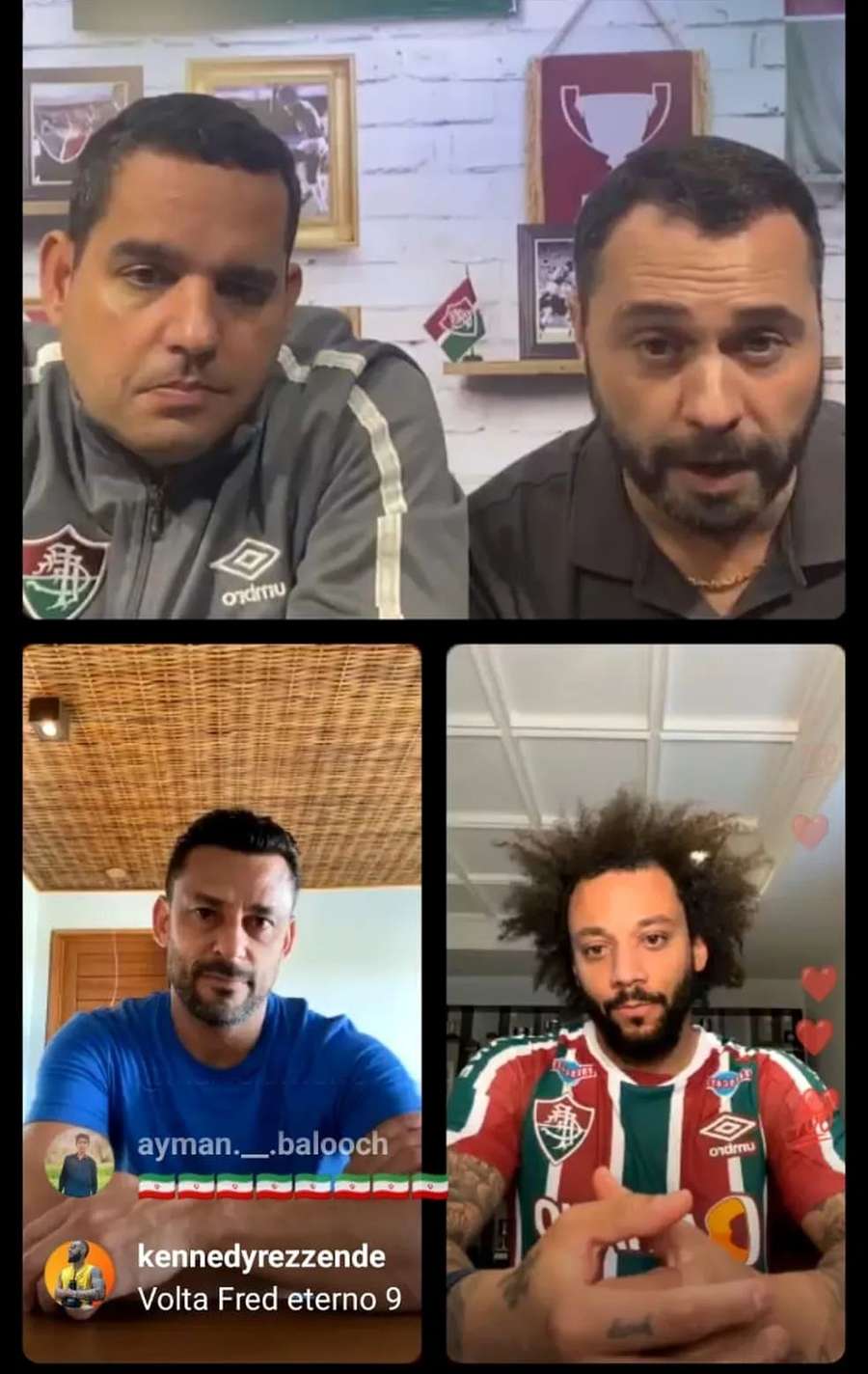 Marcelo à conversa com os adeptos