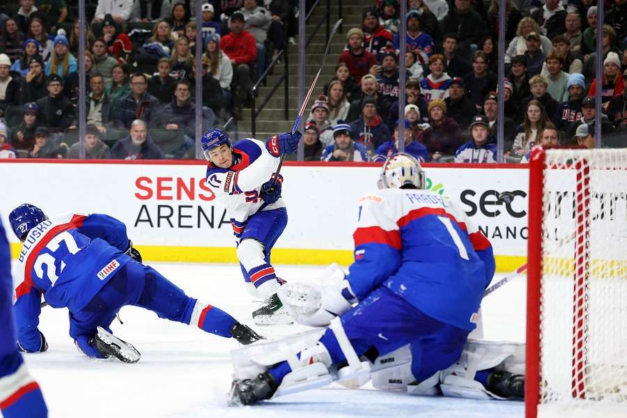 Slovenskí hokejisti predviedli skvelý výkon.