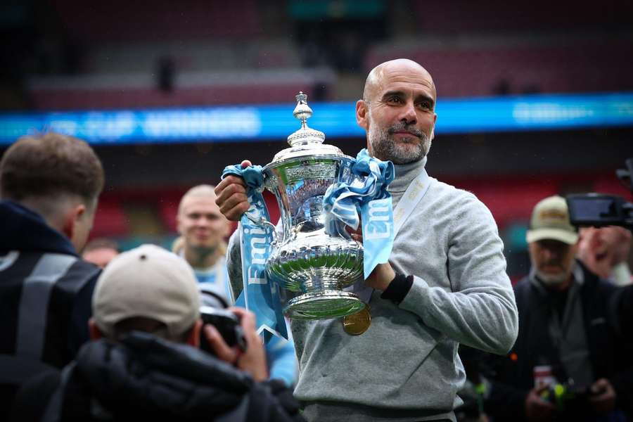 Pep Guardiola shuts down Man City exit talk after FA Cup final win Pep Guardiola shuts down Man City exit talk after FA Cup final win