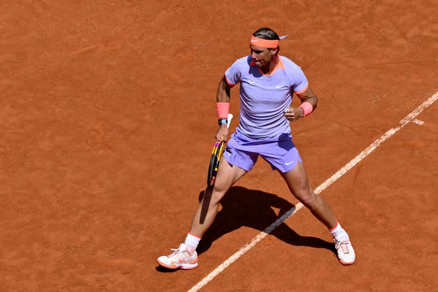 Rafa Nadal celebra la vittoria numero 70 al Foro Italico