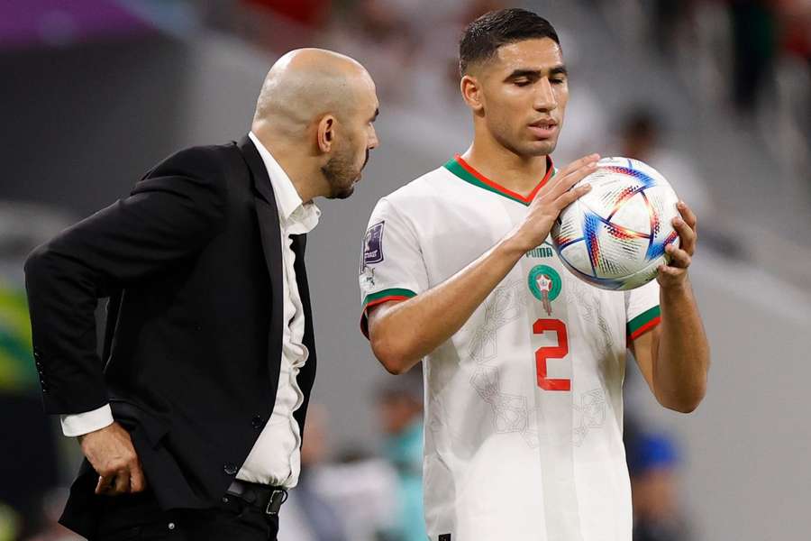  Walid Regragui met zijn sterpspel Achraf Hakimi