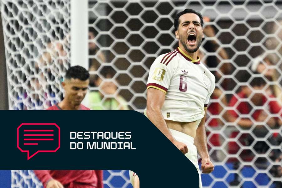 Merino festeja perante a desilusão de Ronaldo Merino festeja perante a desilusão de Ronaldo