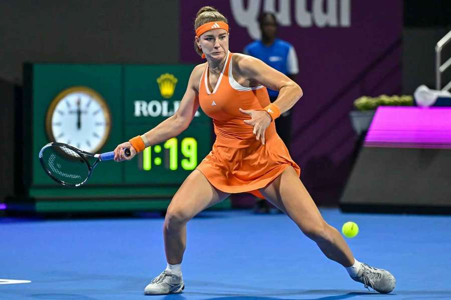 Muchová během turnaje v Dauhá. Muchová během turnaje v Dauhá.