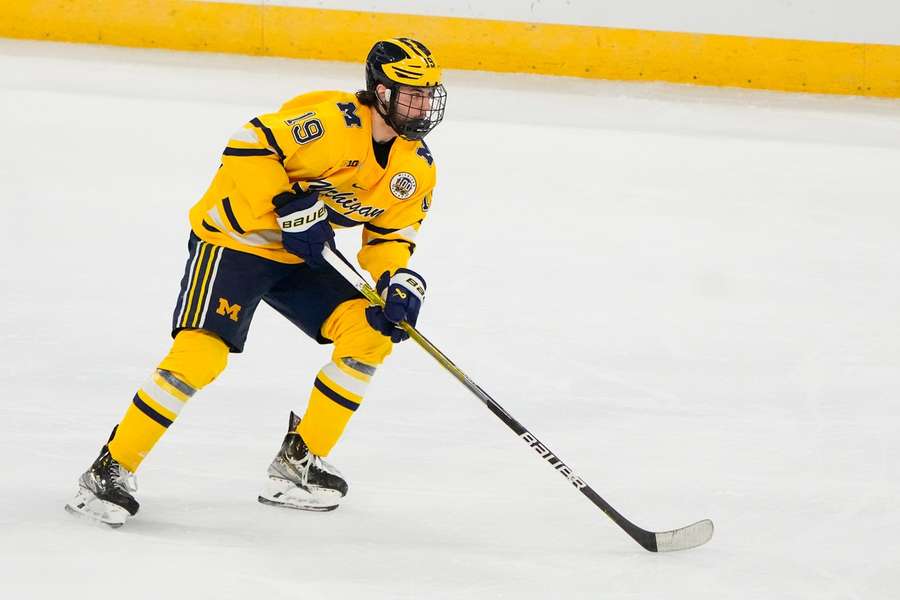 Adam Fantilli à l'Université du Michigan - considéré comme un grand talent, il jouera pour l'équipe du Canada.