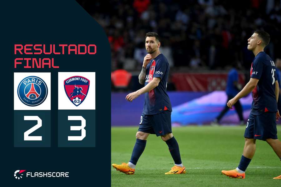 Messi a caminho da saída do Parque dos Príncipes