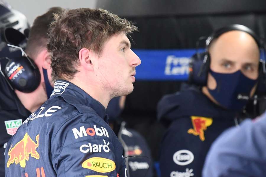 Verstappen prepares to take part in the third practice session ahead of the Japan GP
