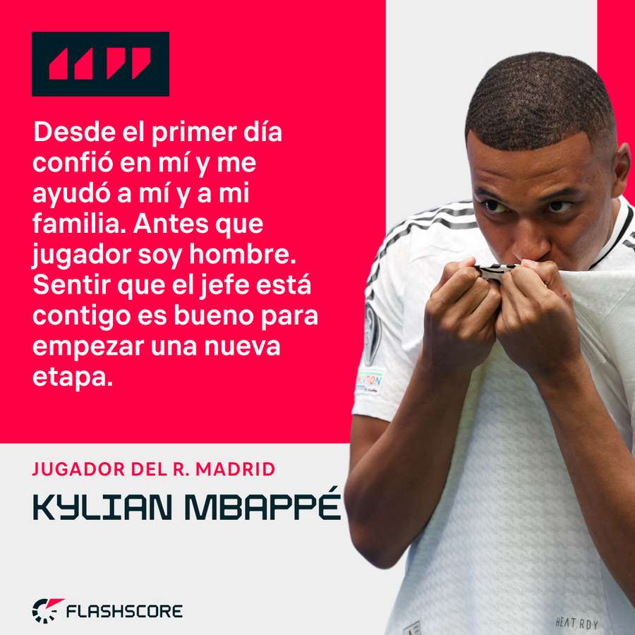 Las palabras de Kylian Mbappé.