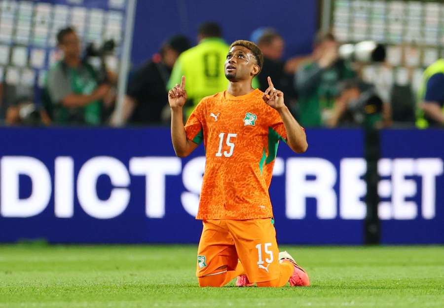 Ivory Coast's Amad Diallo celebrates Ivory Coast's Amad Diallo celebrates