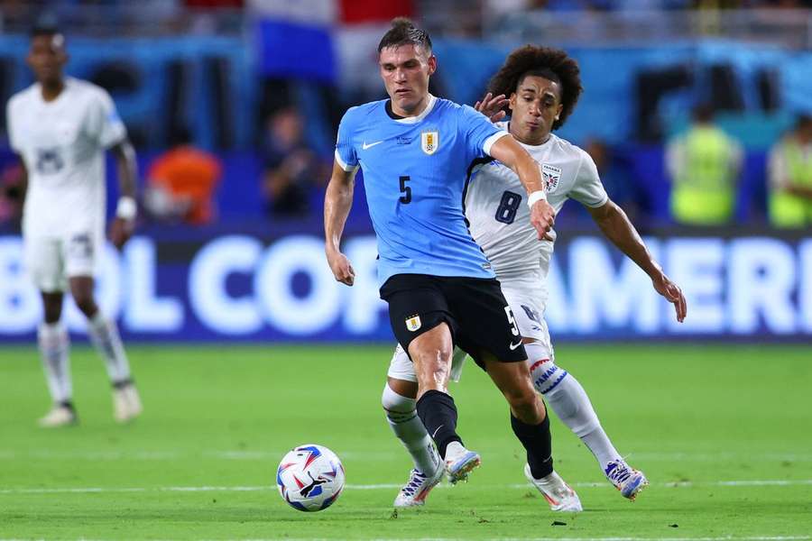 Manuel Ugarte está ao serviço da seleção do Uruguai na Copa América