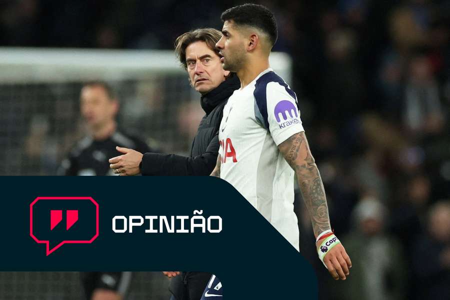 Thomas Frank fala com Cristian Romero