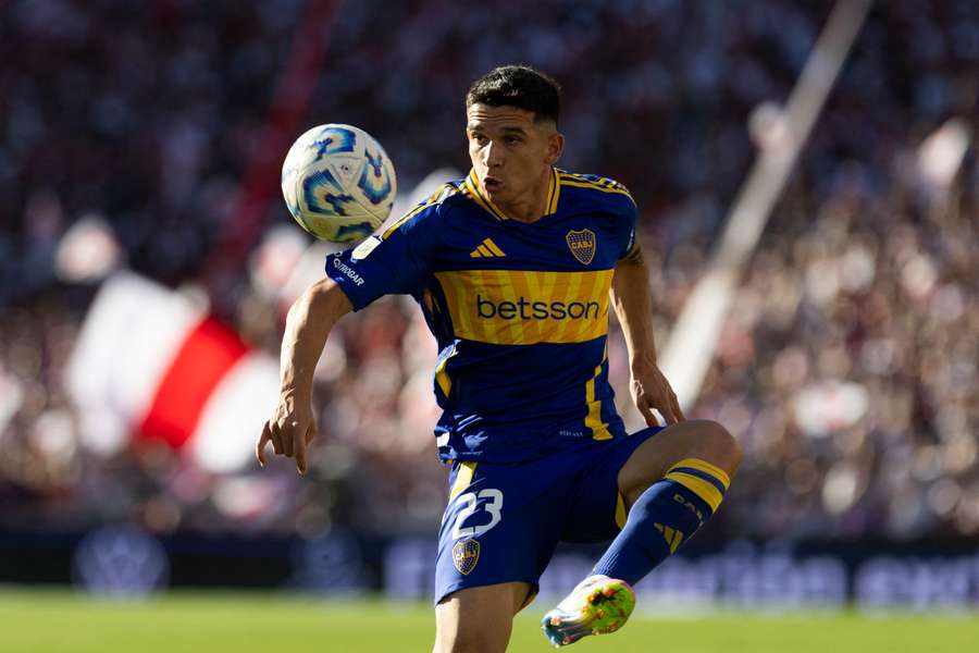 Lautaro Blanco, durante el partido contra River.