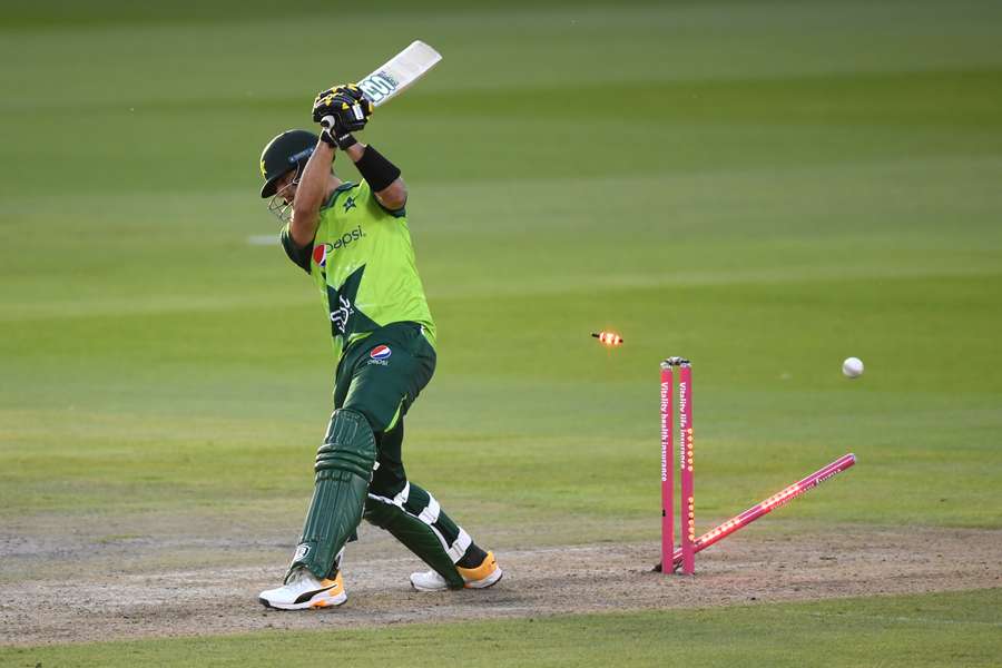  Pakistan's Haider Ali in action against England in 2020