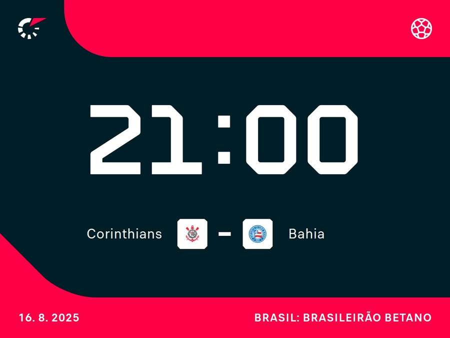 Bahia fecha jogos de sábado contra o Corinthians fora de casa