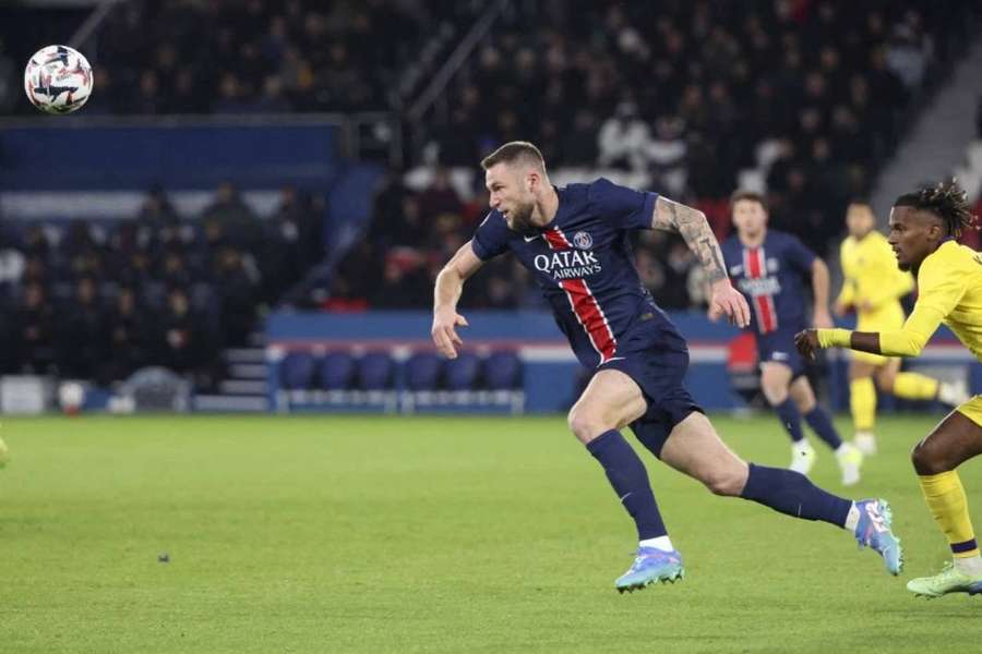 Milan Škriniar v utkání proti Toulouse.