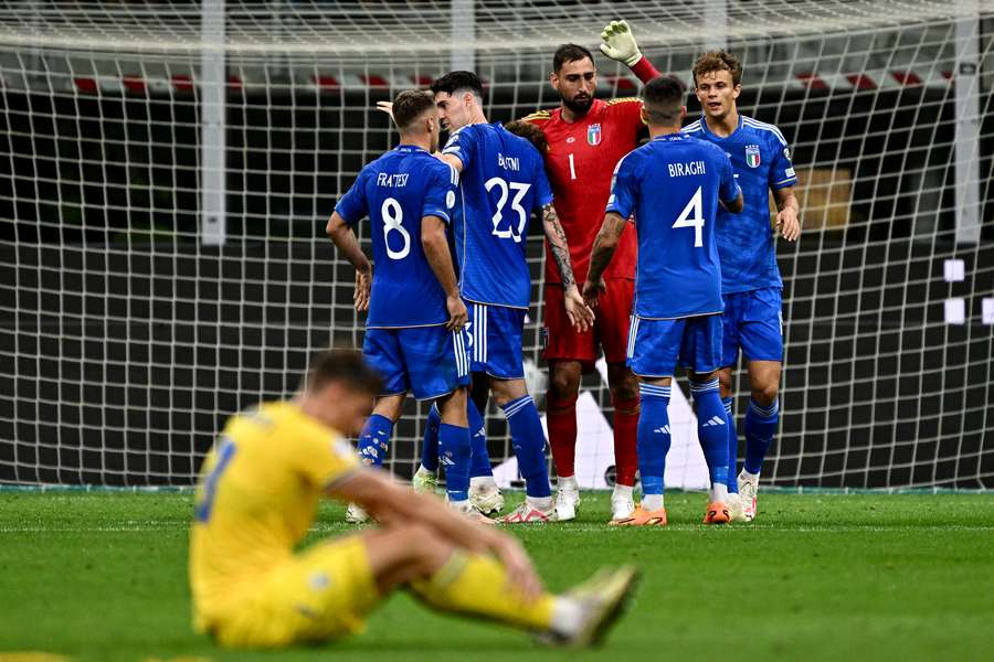 L'Italia celebra la vittoria contro l'Ucraina