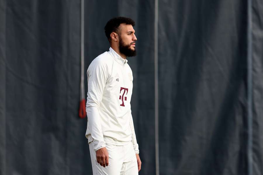 Noussair Mazraoui eerder deze week op de training