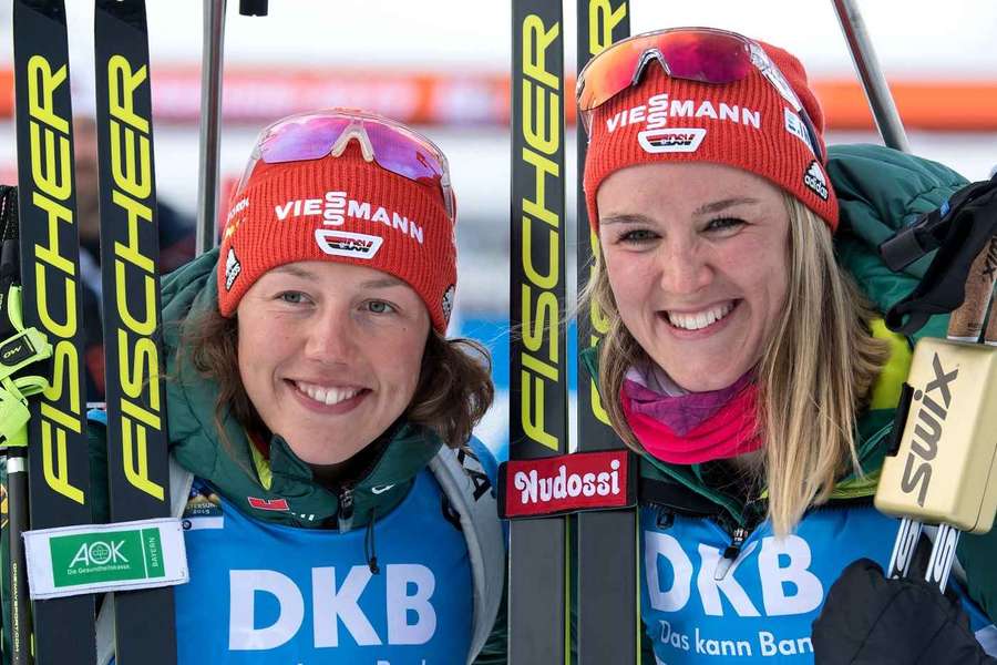 Laura Dahlmeier und Denise Herrmann-Wick im Jahr 2019.