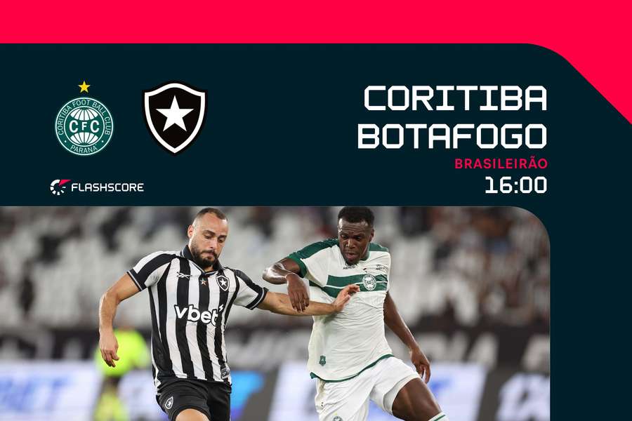 Coritiba e Botafogo se enfrentam na tarde de segunda-feira (12) Coritiba e Botafogo se enfrentam na tarde de segunda-feira (12)