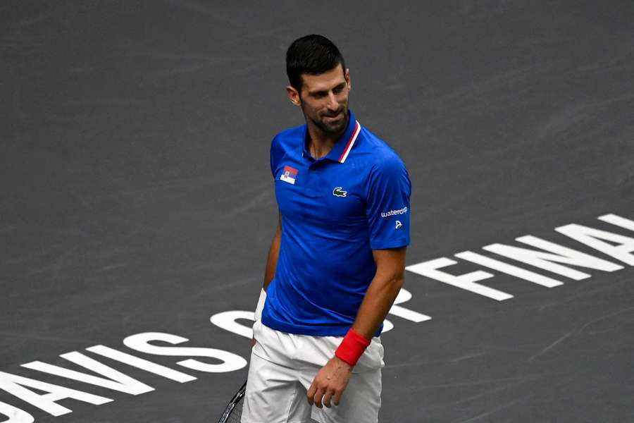 Djokovic in azione durante i recenti impegni di Coppa Davis con la Serbia