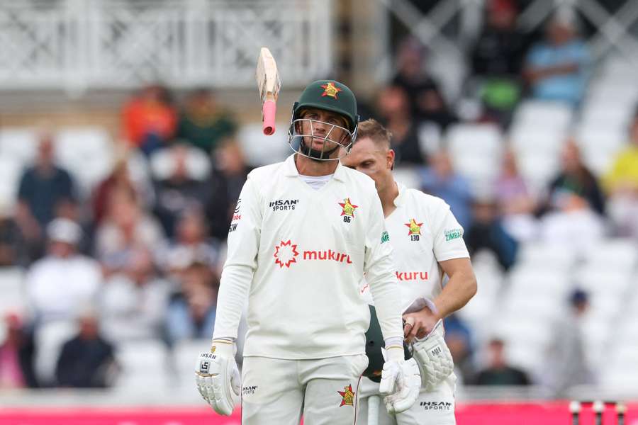Sean Williams leaves the pitch after being dismissed by Shoaib Bashir in Nottingham this year. Sean Williams leaves the pitch after being dismissed by Shoaib Bashir in Nottingham this year.