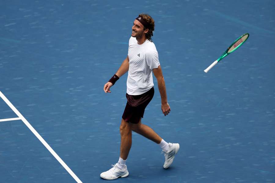 Stefanos Tsitsipas celebrates win