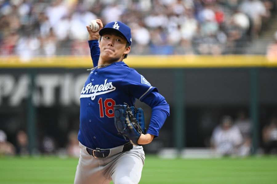 Dodgers' Yoshinobu Yamamoto pitching against White Sox Dodgers' Yoshinobu Yamamoto pitching against White Sox
