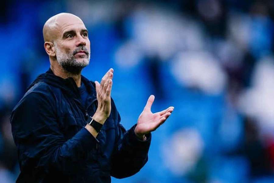 Trenér Manchesteru City Pep Guardiola Trenér Manchesteru City Pep Guardiola