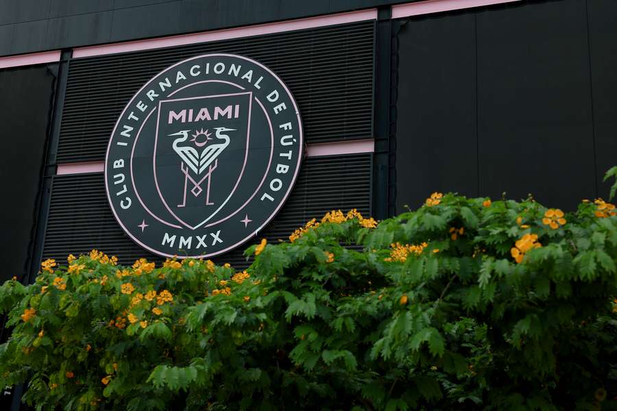 Inter Miami's badge outside of the club's training ground