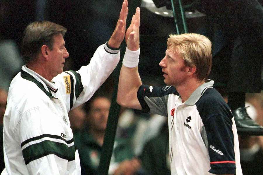 Niki Pilic und Boris Becker in den 80ern.