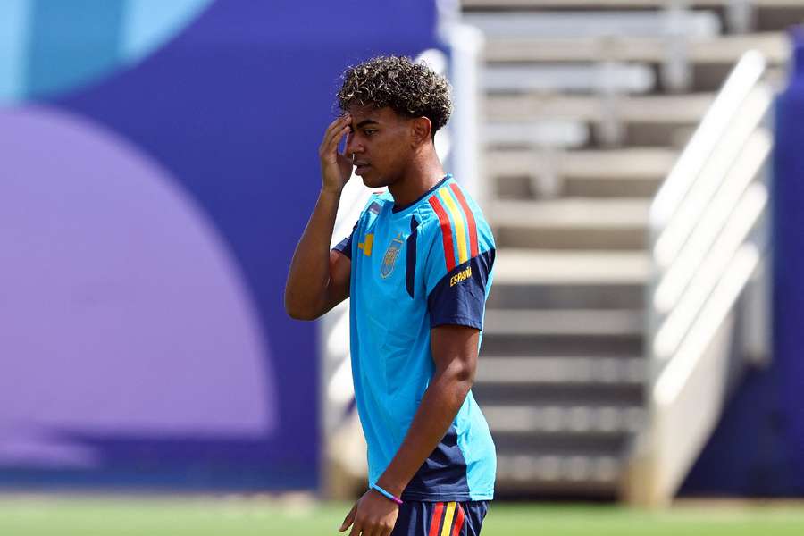 Lamine Yamal in training Lamine Yamal in training