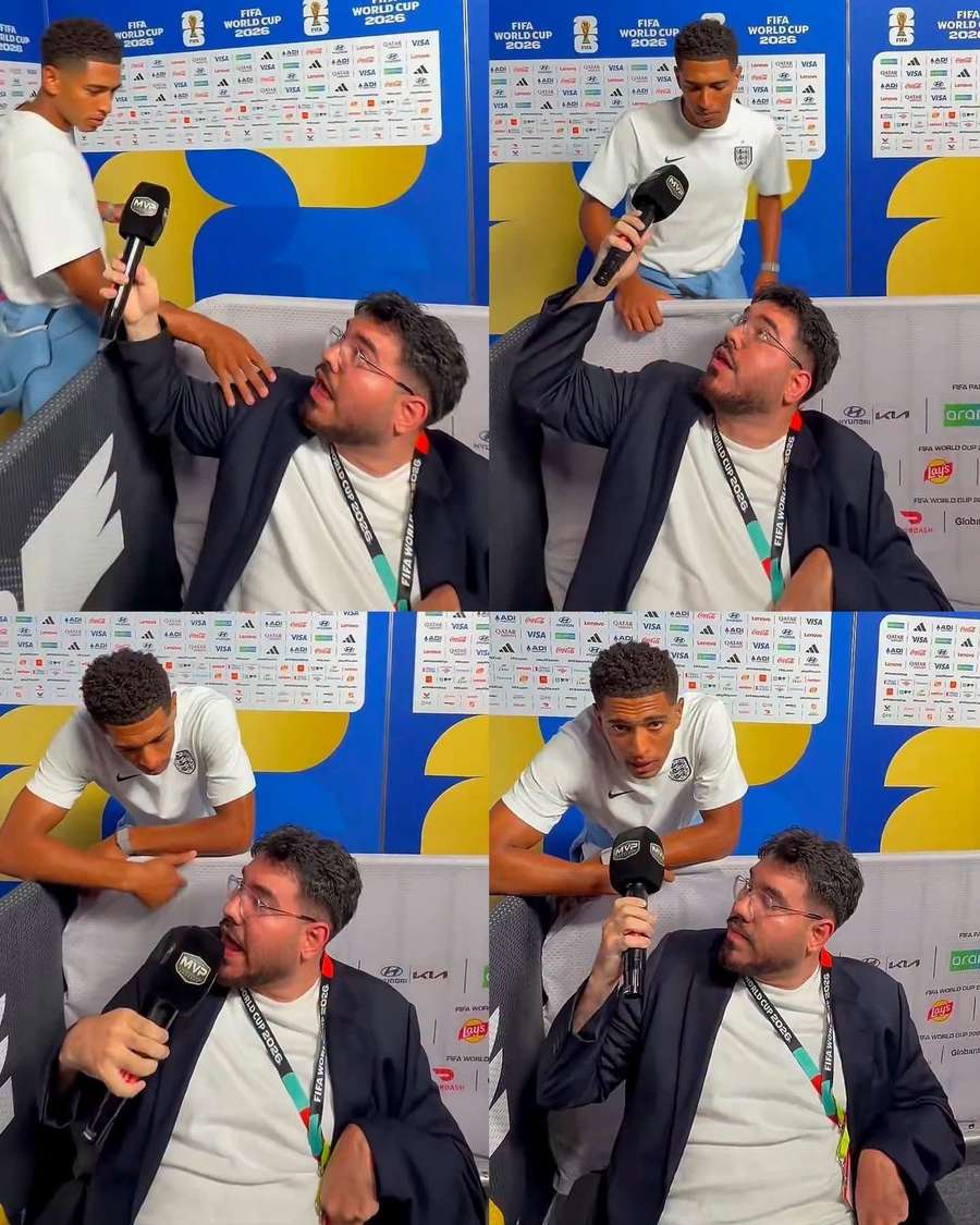Manu entrevista Bellingham na zona mista da Copa do Mundo Manu entrevista Bellingham na zona mista da Copa do Mundo