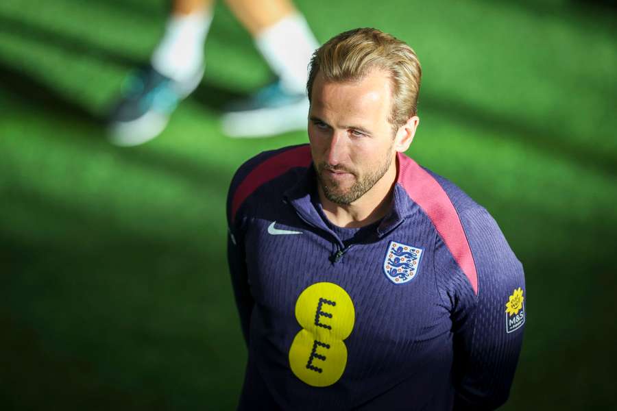England captain Harry Kane during training