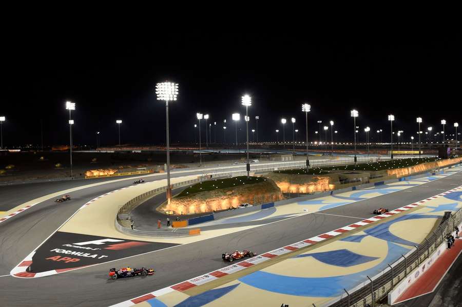 O Circuito Internacional do Bahrain é iluminado por 495 projectores.