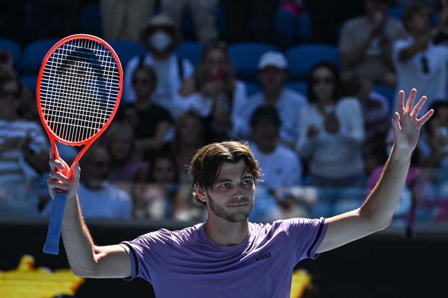 Taylor Fritz après sa victoire ce jeudi.