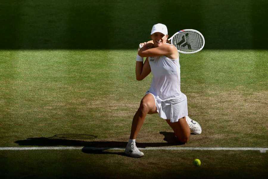 Iga Swiatek durante la final de Wimbledon