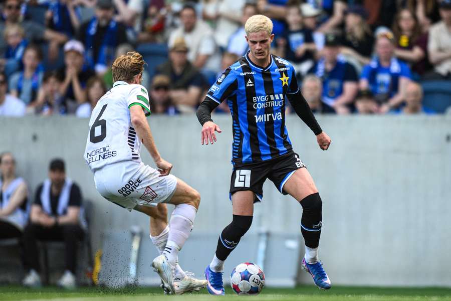 Robbie Ure (right) in action against GAIS