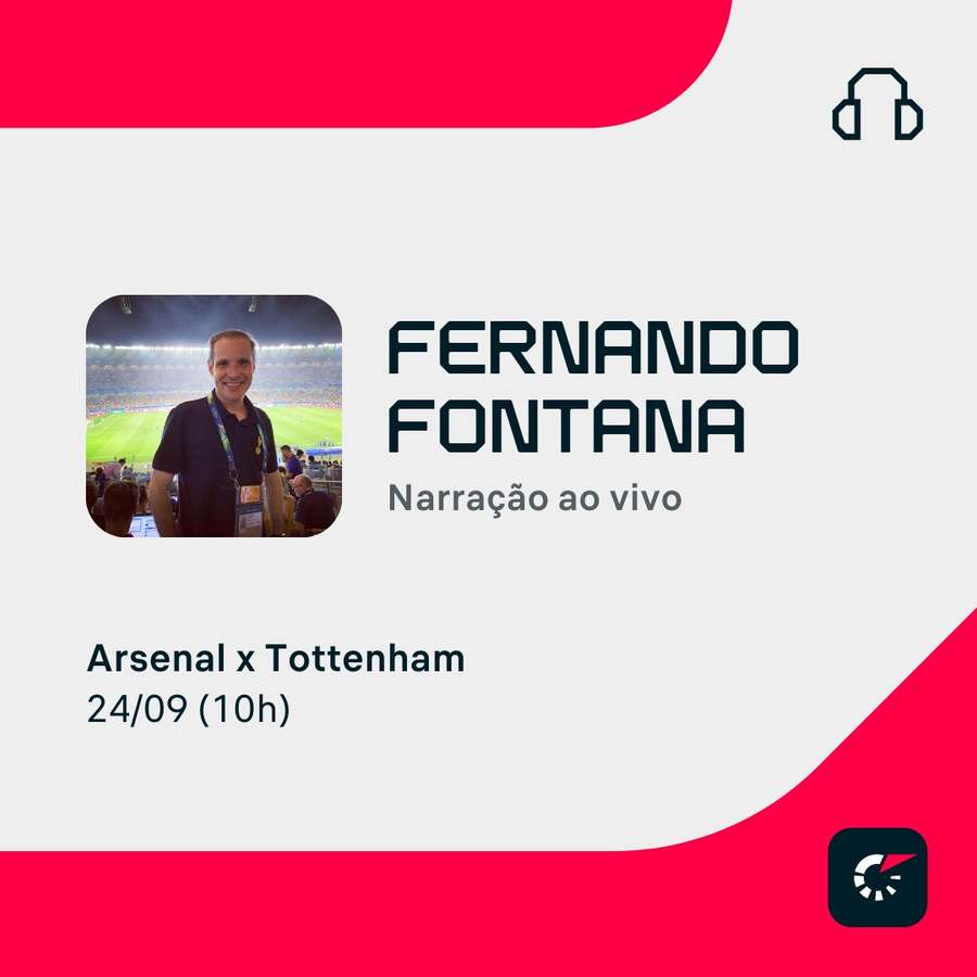 Fernando Fontana vai trazer as emoções do clássico londrino Fernando Fontana vai trazer as emoções do clássico londrino