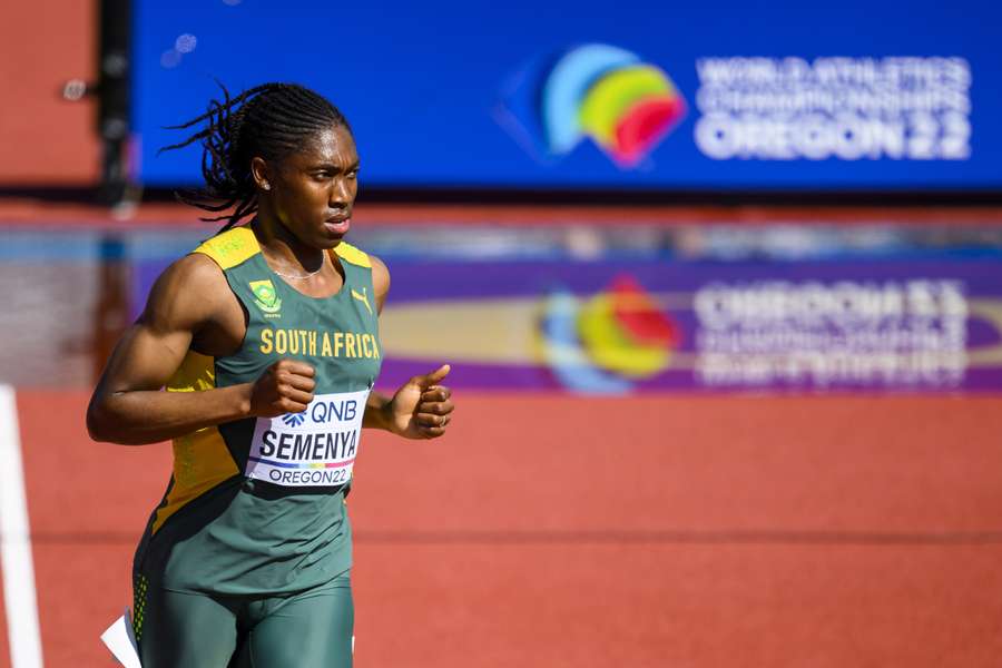 Caster Semenya tijdens het WK in 2022