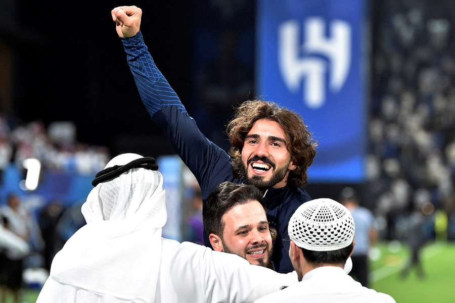  Al Hilal v Al Ain - Kingdom Arena, Riyadh, Saudi Arabia - Al-Ain's Erik celebrates after the match