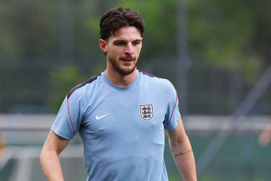 England's Declan Rice was among those missing out on a team training session England's Declan Rice was among those missing out on a team training session