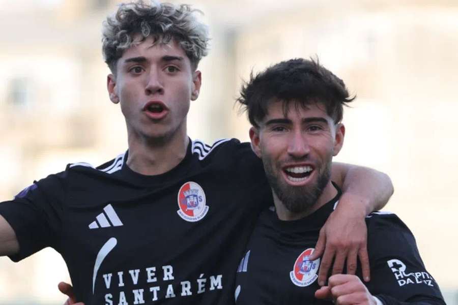 A festa dos jogadores do União de Santarém A festa dos jogadores do União de Santarém
